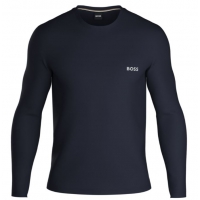 BOSS langærmet T-shirt i navy til herre – OUTLET