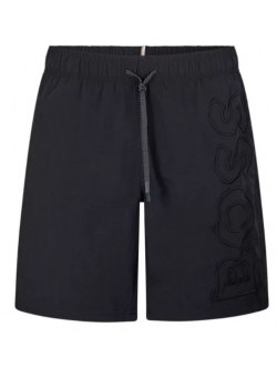 BOSS badeshorts i sort med logo til herre