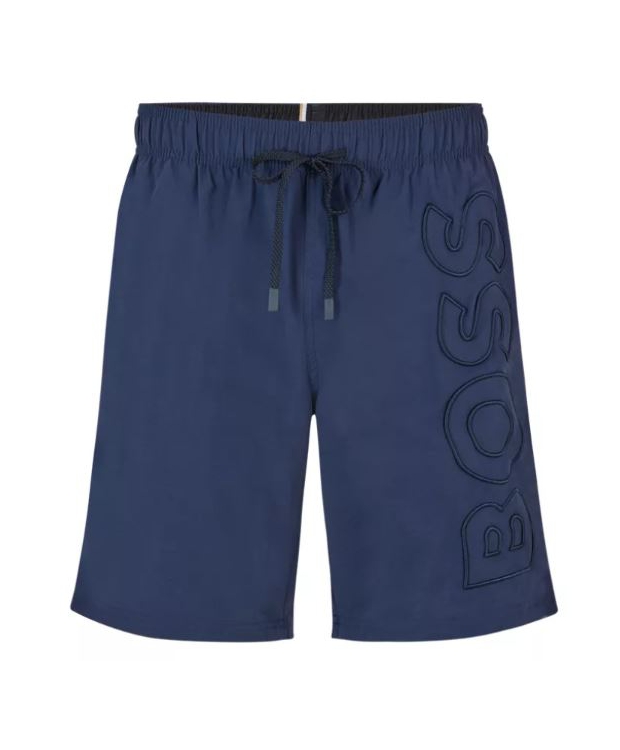 BOSS badeshorts i navy med logo til herre billede 1