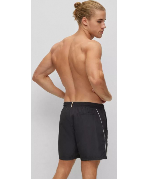 BOSS hurtigtørrende badeshorts i sort til herre – OUTLET billede 3