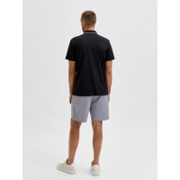 Selected kortærmet COOLMAX polo i sort til herre – OUTLET