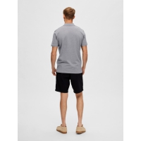 Selected klassisk polo i økologisk bomuld – gråmeleret – herre – OUTLET