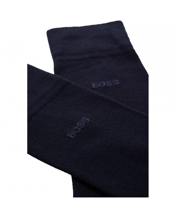 BOSS Edward strømper i navy med softgrip-kant til herre billede 2