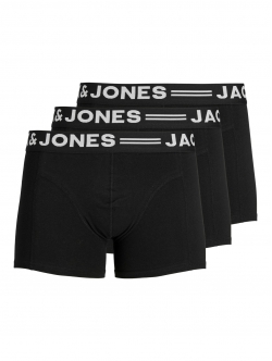 Jack & Jones 3-pak boxershorts i sort til herre