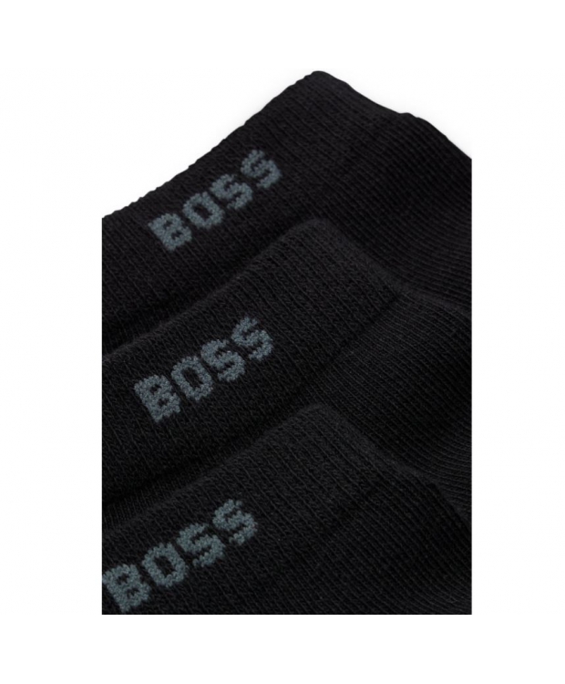 BOSS 5-pak ankelstrømper i sort med logo til herre billede 2