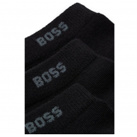 BOSS 5-pak ankelstrømper i sort med logo til herre