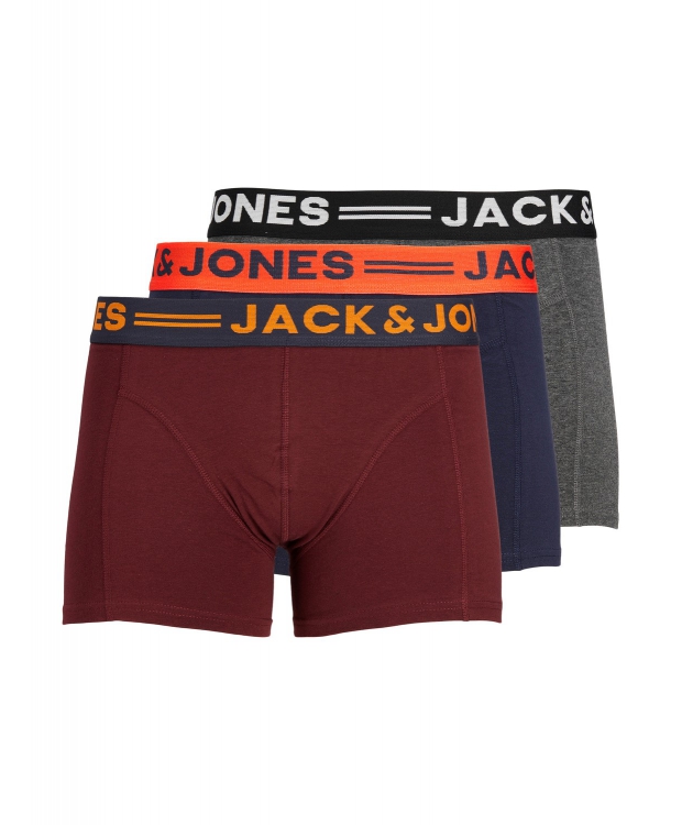 Jack & Jones 3-pak boxershorts i burgundy til herre billede 1