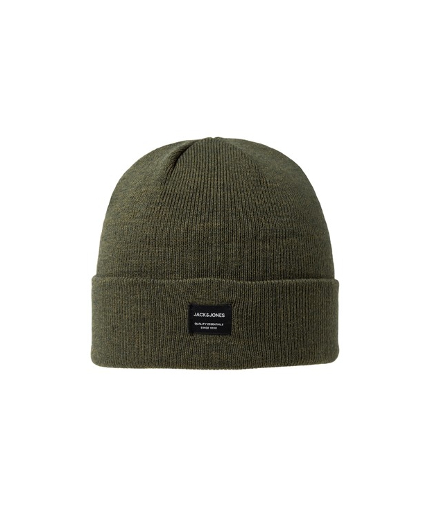 Jack & Jones klassisk mørkegrøn hue til herre – OUTLET billede 1