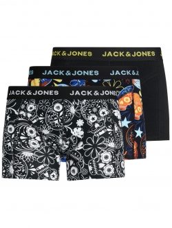 Jack & Jones 3-pak figursyede boxershorts i sort til herre