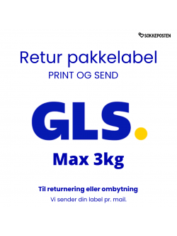 GLS-returlabel til returnering hos Sokkeposten