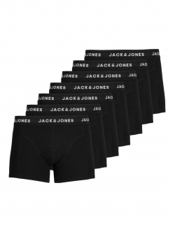 Jack & Jones 7-pak sorte boxershorts til herre
