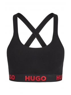 HUGO sort sports-bh i økologisk bomuld til kvinder – OUTLET
