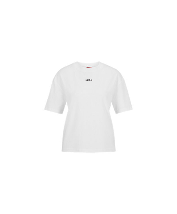 HUGO hvid T-shirt i stretchjersey til kvinder – OUTLET billede 1
