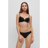 HUGO 3-pak sorte mikrofiberbriefs med blonder til kvinder – OUTLET
