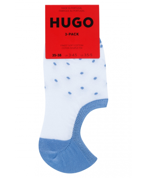 HUGO 3-pak hvide ankelstrømper til kvinder – OUTLET billede 3