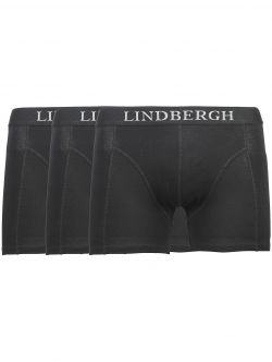 Lindbergh 3-pak sorte bomuldsboxershorts til herre