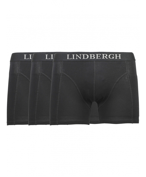 Lindbergh 3-pak sorte bomuldsboxershorts til herre billede 1