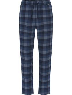 JBS blåternede pyjamasbukser i 100% bomuld til herre