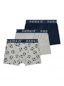 NAME IT grå og sorte boxershorts til drenge, 3-pak