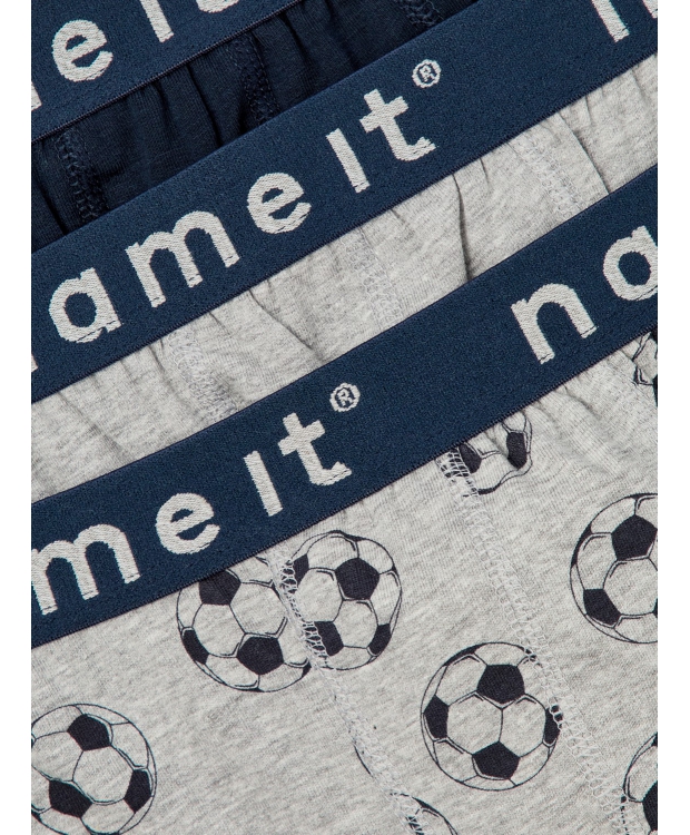 NAME IT grå og sorte boxershorts til drenge, 3-pak billede 5