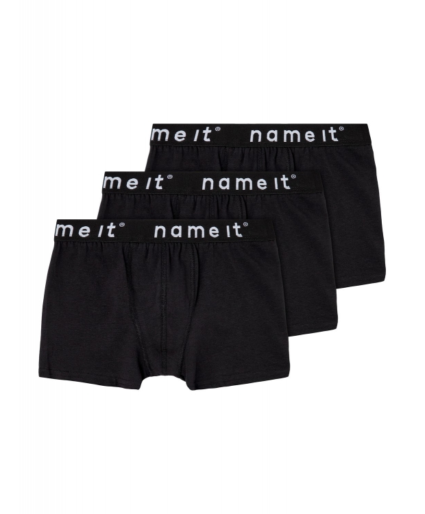 NAME IT sorte boxershorts til drenge, 3-pak billede 1