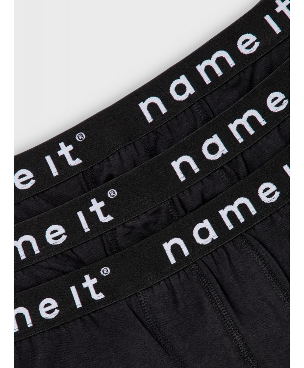 NAME IT sorte boxershorts til drenge, 3-pak billede 3