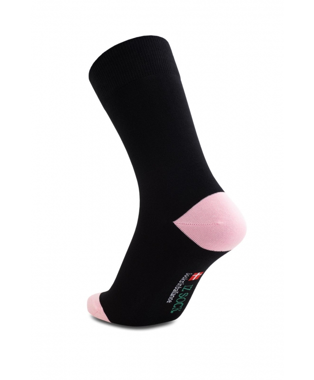iZ Sock bambusstrømper med lyserød hæl og tå – unisex billede 7