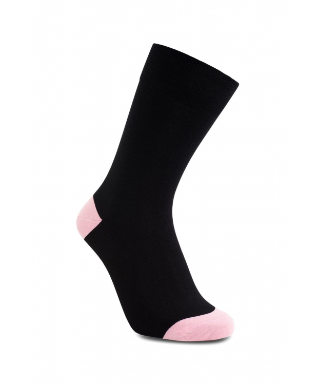 iZ Sock bambusstrømper med lyserød hæl og tå – unisex billede 6
