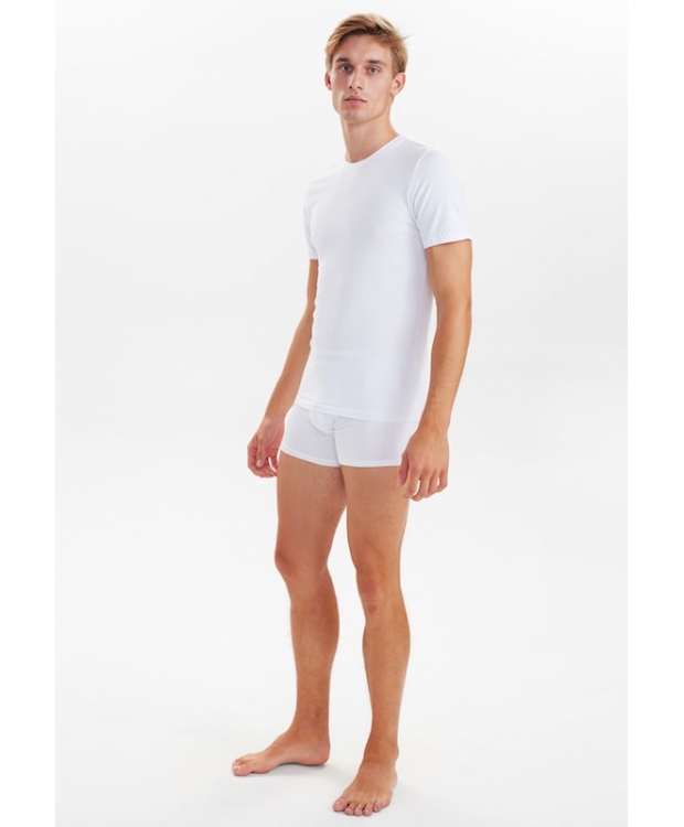 JBS bambus-T-shirts med rund hals 2-pak til herre – hvid billede 3
