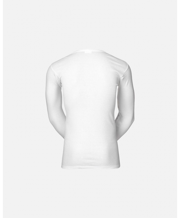 JBS grandad, long sleeve hvid med knapper til herre – 100 % bomuld billede 6
