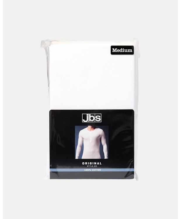 JBS grandad, long sleeve hvid med knapper til herre – 100 % bomuld billede 10