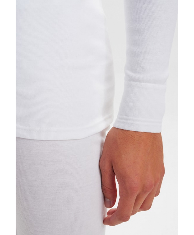 JBS grandad, long sleeve hvid med knapper til herre – 100 % bomuld billede 7