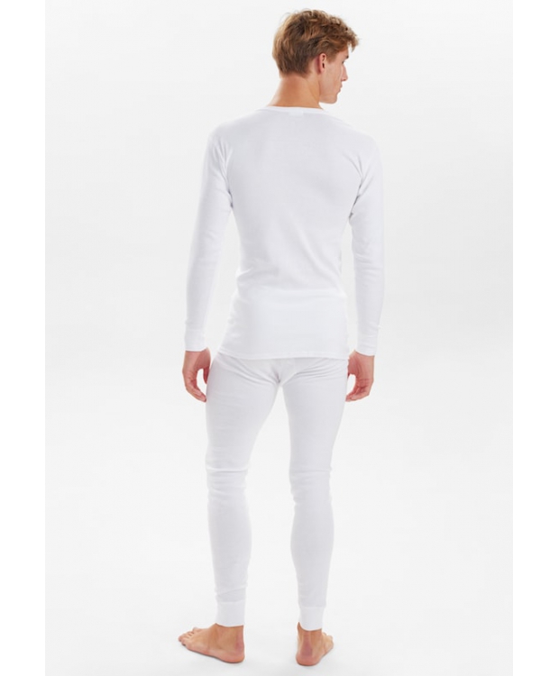 JBS grandad, long sleeve hvid med knapper til herre – 100 % bomuld billede 9