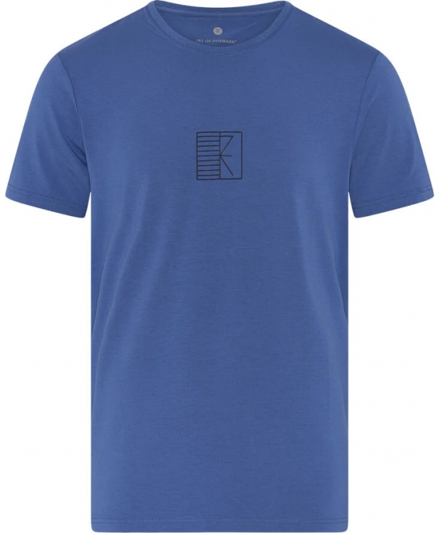 JBS of Denmark blå bambus-T-shirt med rund hals til herre billede 1