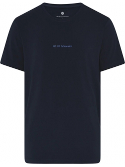 JBS of Denmark navy bambus-T-shirt med rund hals til herre