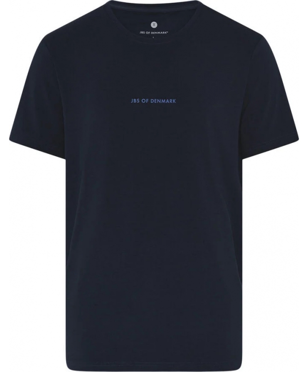 JBS of Denmark navy bambus-T-shirt med rund hals til herre billede 1
