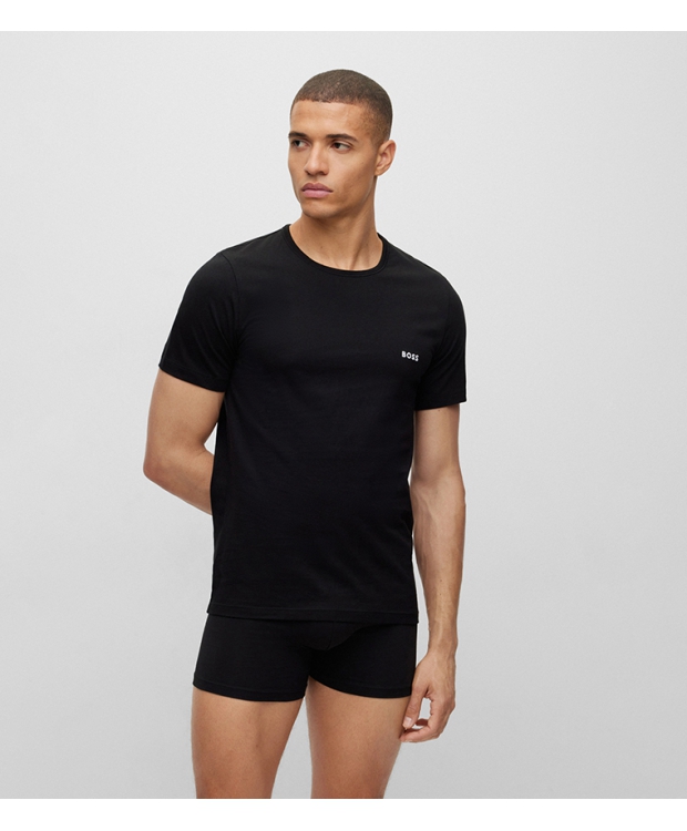 BOSS 3-pak T-shirts i grøn, navy og sort til herre billede 3