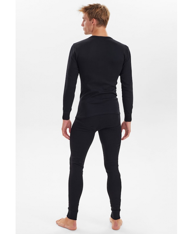 JBS sort langærmet T-shirt i bomuld til herre billede 4