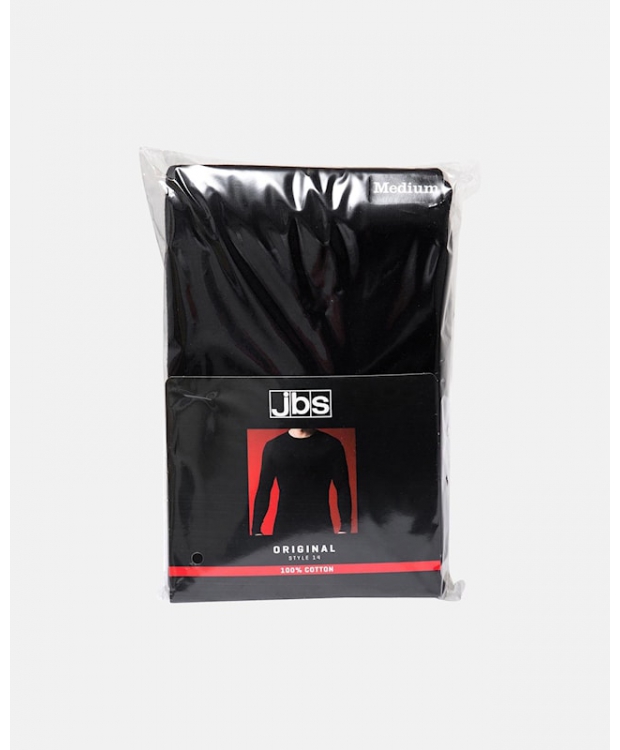 JBS sort langærmet T-shirt i bomuld til herre billede 10