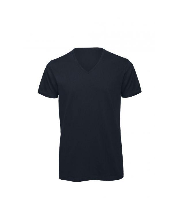 B&C Exact V-neck T-shirt i navy til herre billede 1