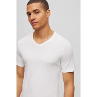 BOSS 3-pak T-shirts med V-hals i hvid til herre