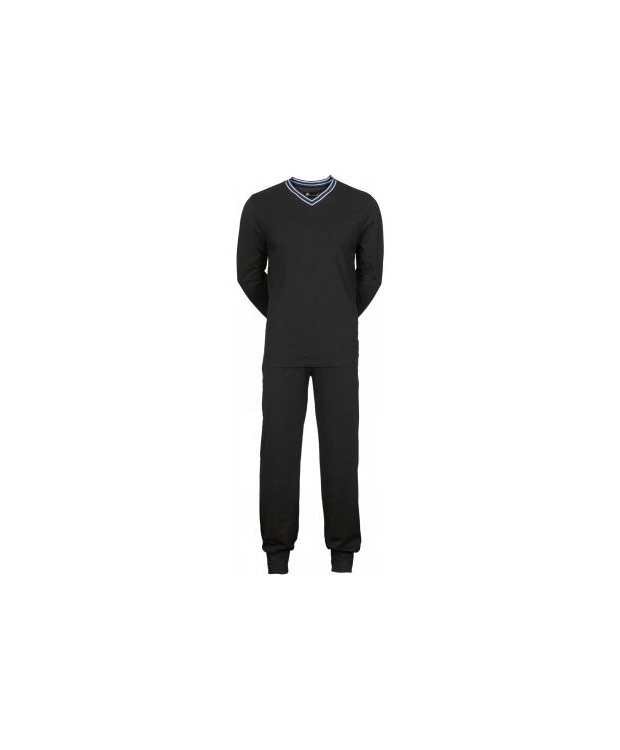 JBS jerseypyjamas sort til herre i bomuld. billede 1