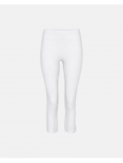 DECOY capri leggings i økologisk bomuld – hvid dame