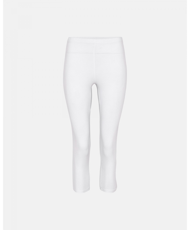 DECOY capri leggings i økologisk bomuld – hvid dame billede 1