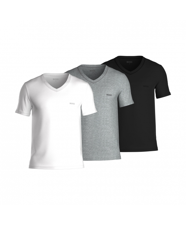 BOSS 3-pak T-shirts med V-hals – multifarvet herre billede 2