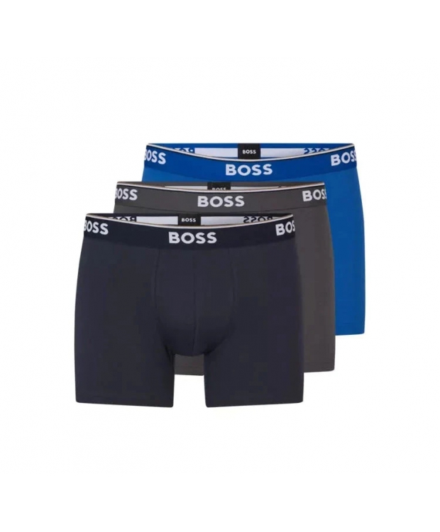 BOSS 3-pak Power boksershorts – blå nuancer til herre billede 2
