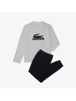 Lacoste pyjamassæt i sort og grå til herre – OUTLET