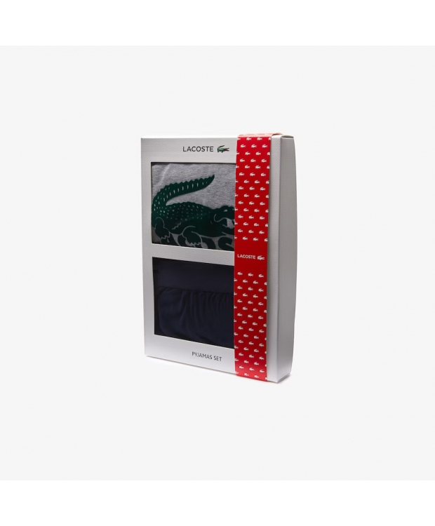 Lacoste pyjamassæt i sort og grå til herre – OUTLET billede 2