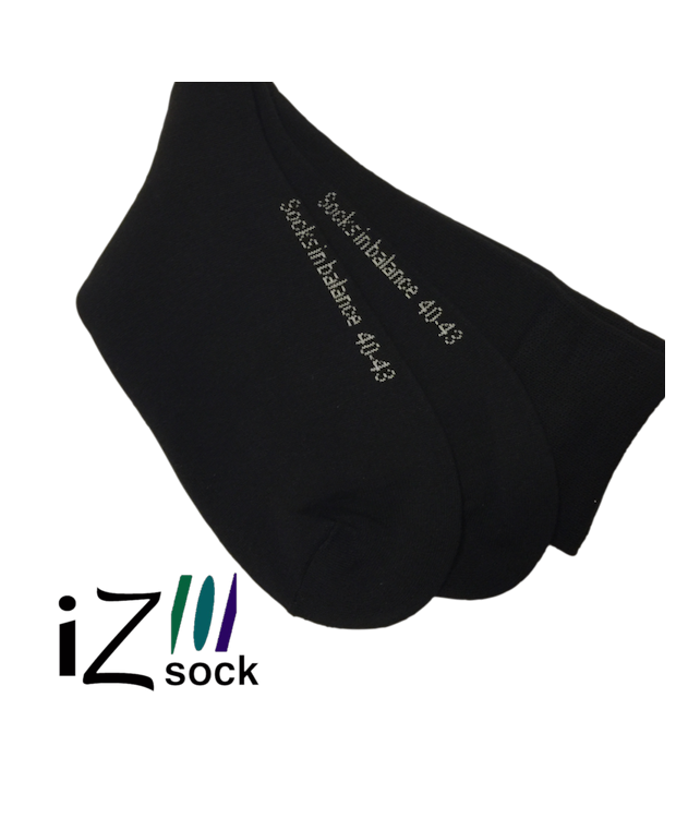 iZ Sock Terry bomuldsstrømper sort unisex billede 7