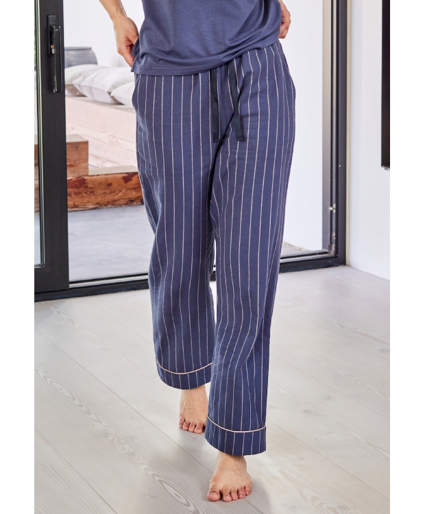 JBS of Denmark Women stribede pyjamasbukser – navy billede 2